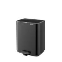 PEDÁLOS SZEMETES 12 l  - fekete, Basics, műanyag/fém (12l) - Brabantia