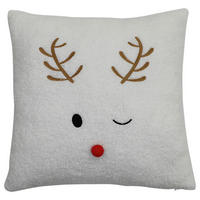 DÍSZPÁRNA 45/45 cm  - krémszínű, Trend, textil (45/45cm) - X-Mas