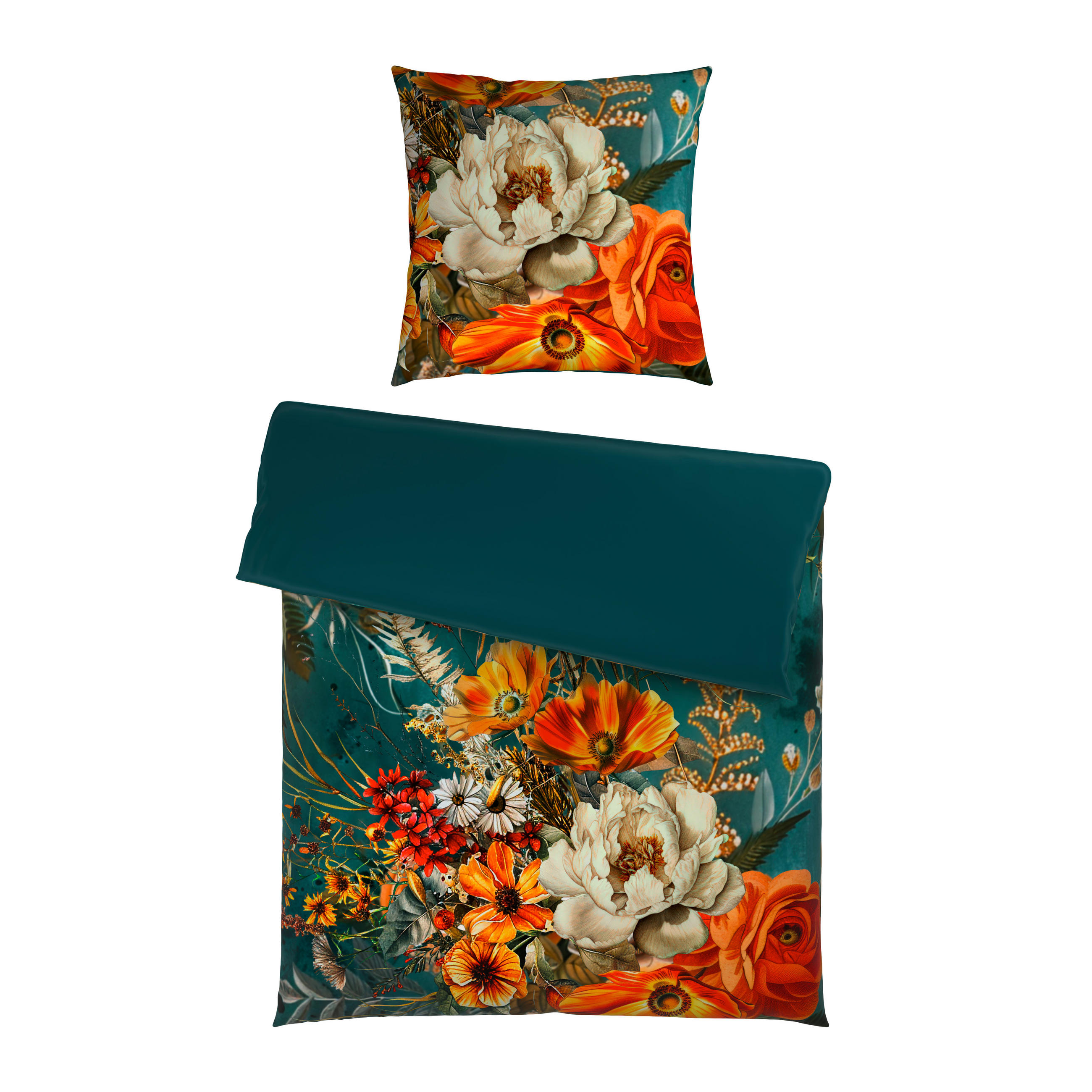 WENDEBETTWÄSCHE Satin 155/220 cm  - Multicolor, Textil (155/220cm) - Novel
