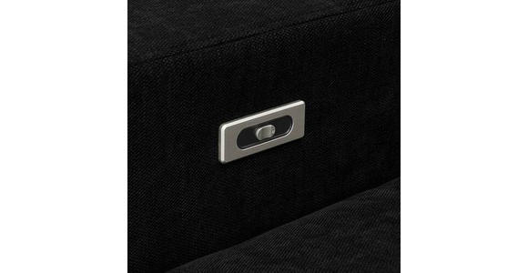 ECKSOFA in Chenille Schwarz  - Schwarz, KONVENTIONELL, Textil/Metall (264/178cm) - Hom`in