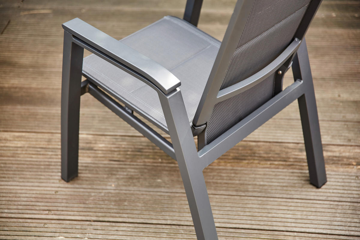 GARTEN-RELAXSESSEL 73/110/59 cm  - Anthrazit, Basics, Kunststoff/Metall (73/110/59cm) - Siena Garden