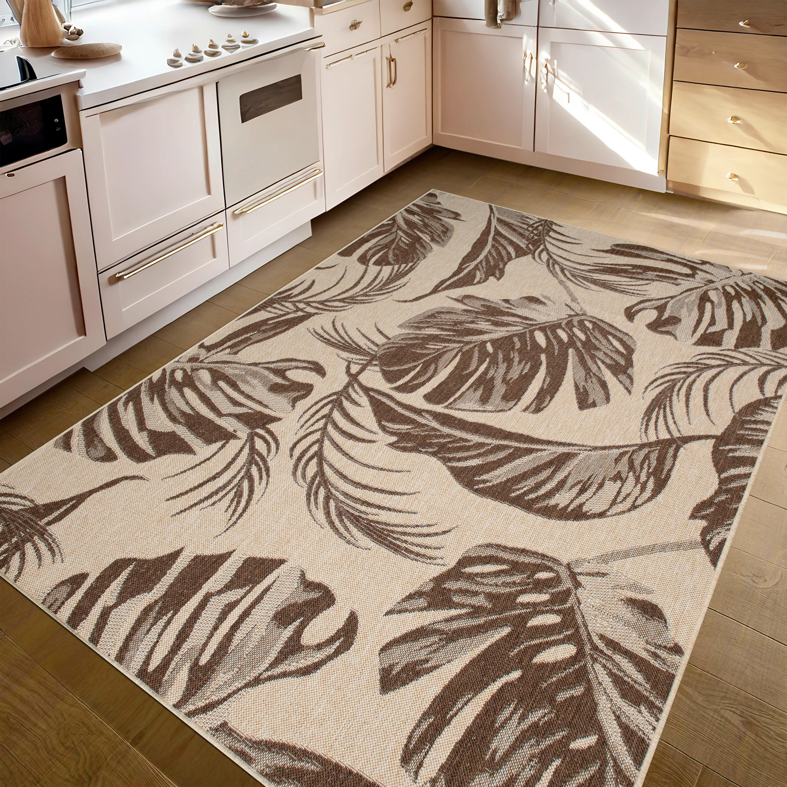OUTDOORTEPPICH 200/290 cm Braun, Creme  - Creme/Braun, Design, Kunststoff (200/290cm) - Novel