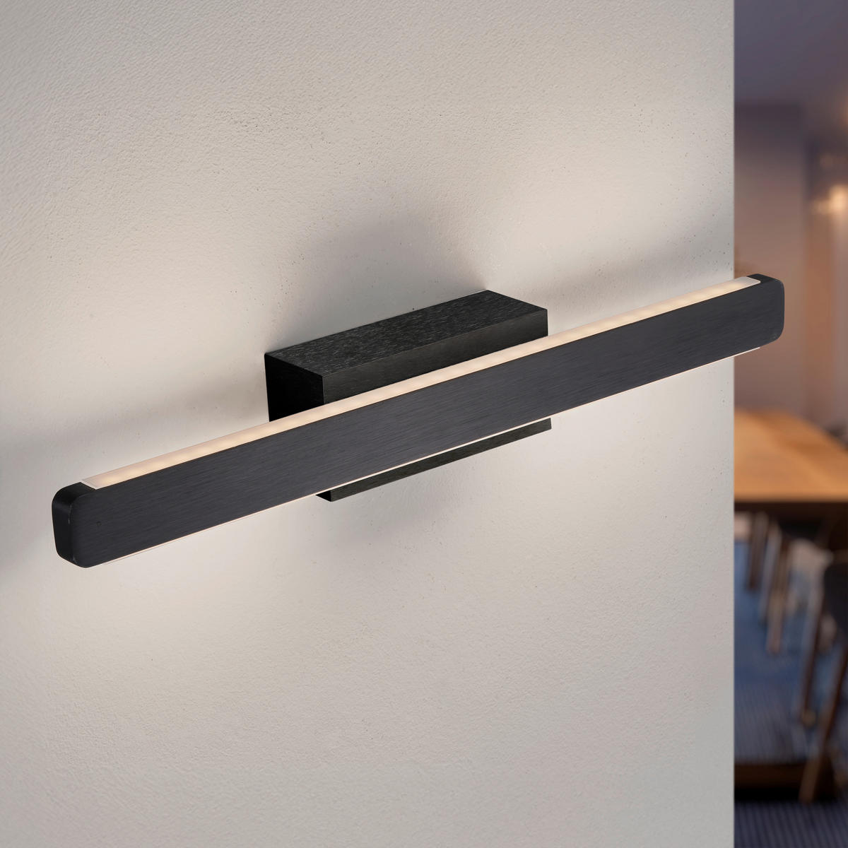 LED-WANDLEUCHTE Romy  6/44/6 cm  - Schwarz, Design, Metall (6/44/6cm) - Ambiente