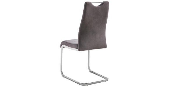 SCHWINGSTUHL in Metall, Textil Chromfarben, Grau - Chromfarben/Grau, Design, Textil/Metall (43/98/57cm) - Xora
