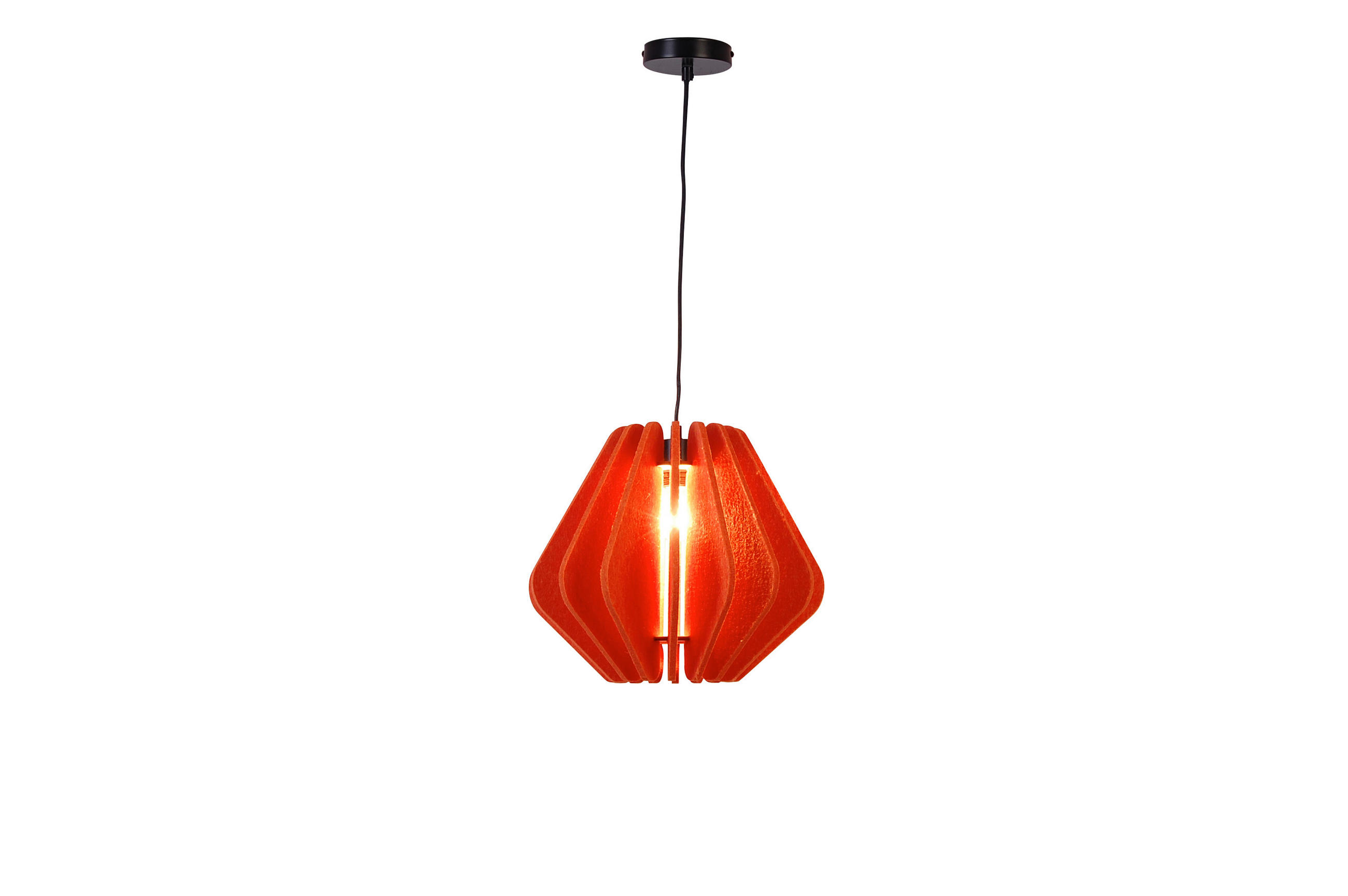 HÄNGELEUCHTE 38/133 cm   - Rot, Trend, Kunststoff/Textil (38/133cm) - Novel