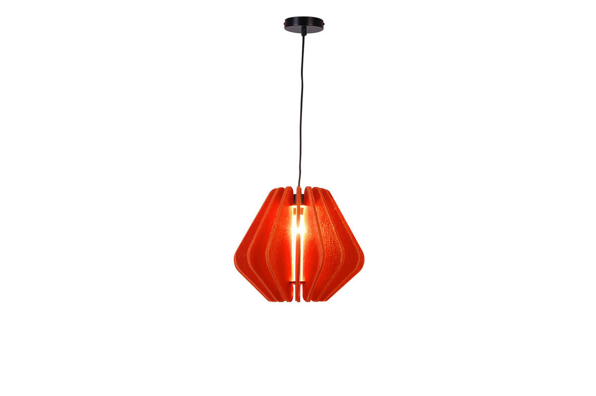 HÄNGELEUCHTE 38/133 cm   - Rot, Trend, Kunststoff/Textil (38/133cm) - Novel