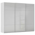 SCHWEBETÜRENSCHRANK  in Grau  - Grau, KONVENTIONELL, Glas/Holzwerkstoff (242/223/68cm) - Novel