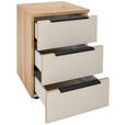 NACHTSCHRANK 40/60/40 cm  - Sandfarben/Graphitfarben, Basics, Glas/Holzwerkstoff (40/60/40cm) - Moderano