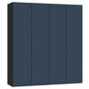 DREHTÜRENSCHRANK  in Schwarz, Blaugrau  - Silberfarben/Blaugrau, Design, Glas/Holzwerkstoff (203/220/59cm) - Jutzler