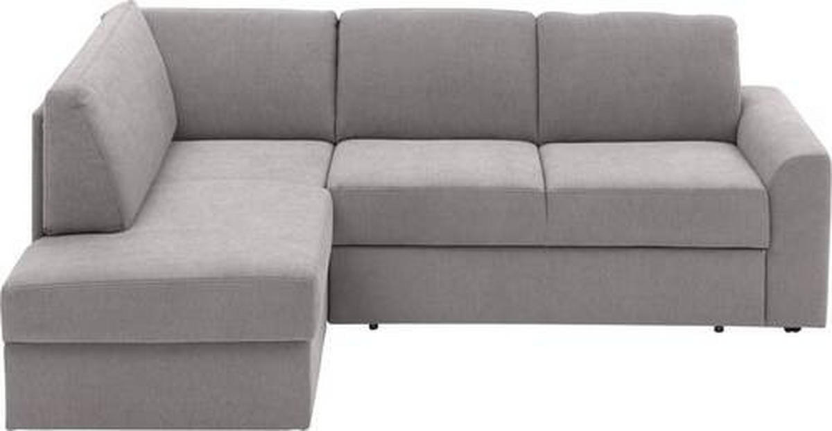 ECKSOFA in Webstoff Grau  - Schwarz/Grau, KONVENTIONELL, Kunststoff/Textil (165/224cm) - Xora