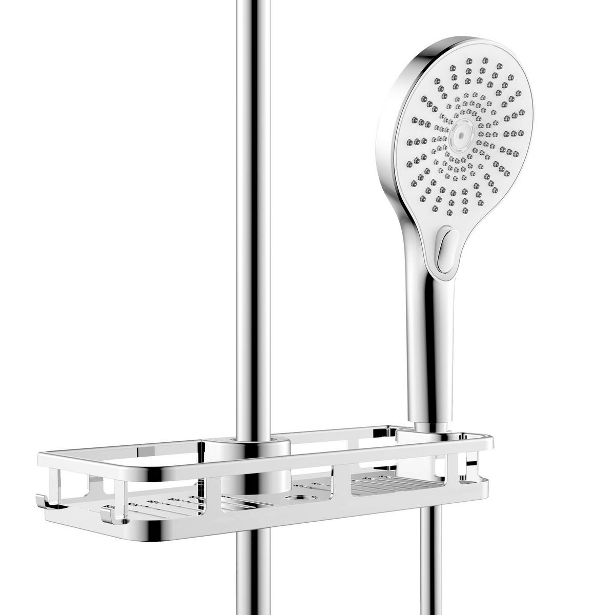 DUSCHKORB - Chromfarben, MODERN, Kunststoff (28,5/4/11,5cm) - Wenko