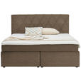 BOXSPRINGBETT 180/200 cm  in Hellbraun  - Hellbraun/Schwarz, Design, Kunststoff/Textil (180/200cm) - Xora