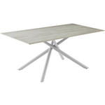 ESSTISCH Beige rechteckig   - Beige, Design, Stein/Metall (180/90/76cm) - Carryhome