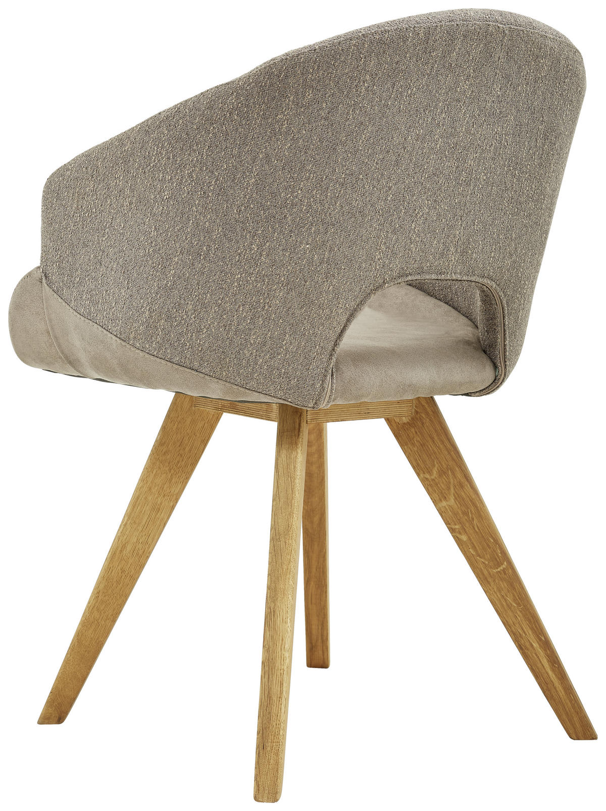 ARMLEHNSTUHL  in Webstoff, Flachgewebe  - Eichefarben/Creme, Design, Textil (58/83/59cm) - Linea Natura