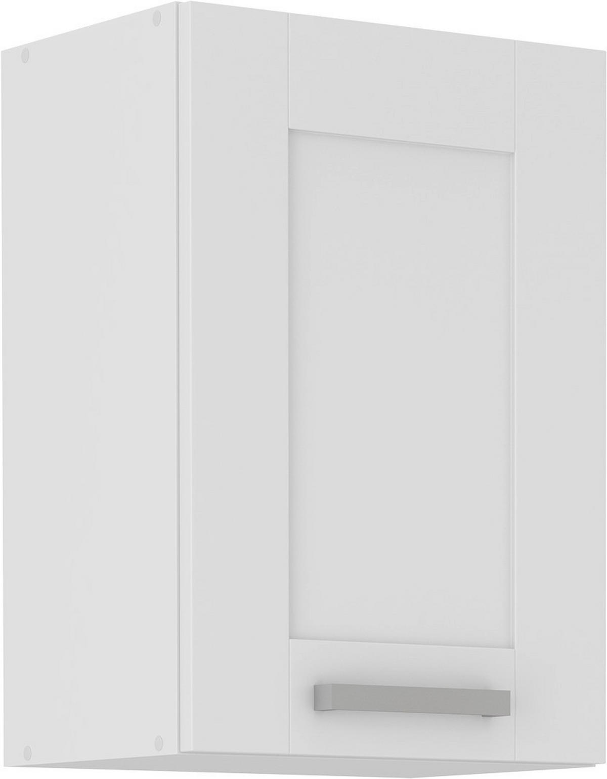 KÜCHENOBERSCHRANK 40/58/31 cm  in Weiß  - Silberfarben/Weiß, ROMANTIK / LANDHAUS, Holzwerkstoff/Metall (40/58/31cm) - MID.YOU