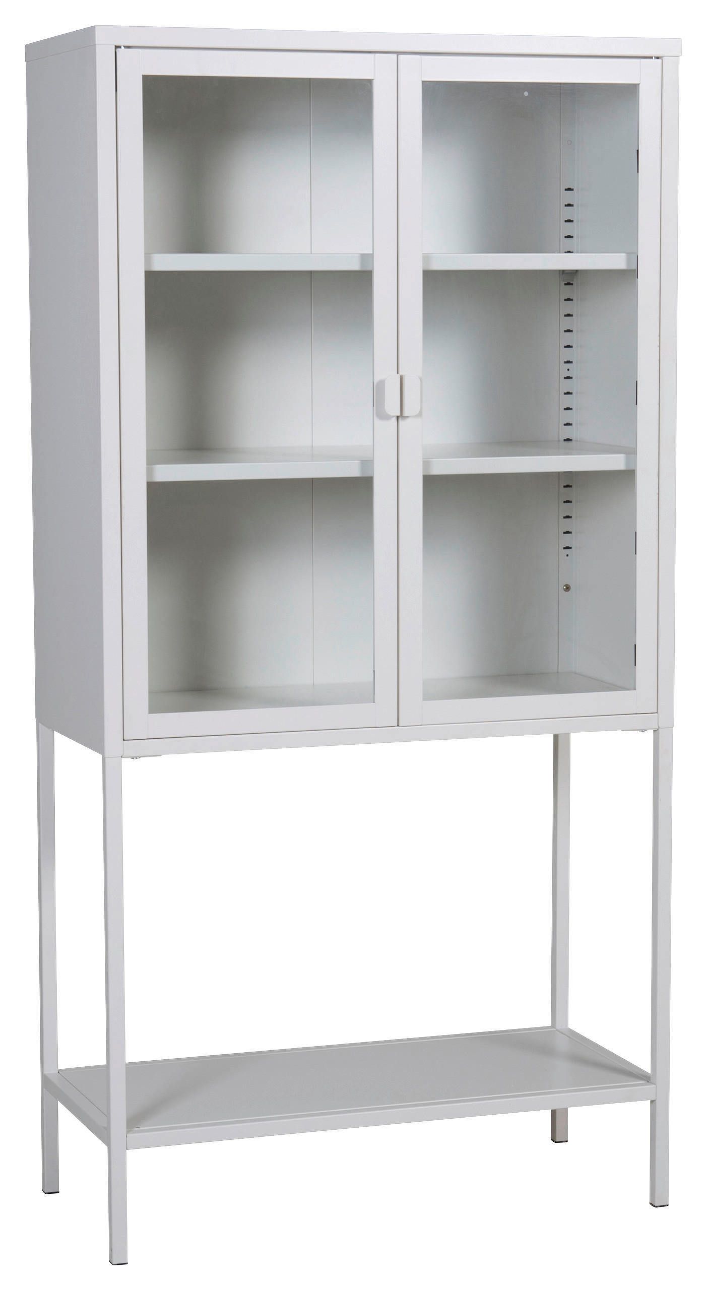 VITRINE  in Weiß  - Weiß, Design, Metall (75/150/35cm) - Livetastic