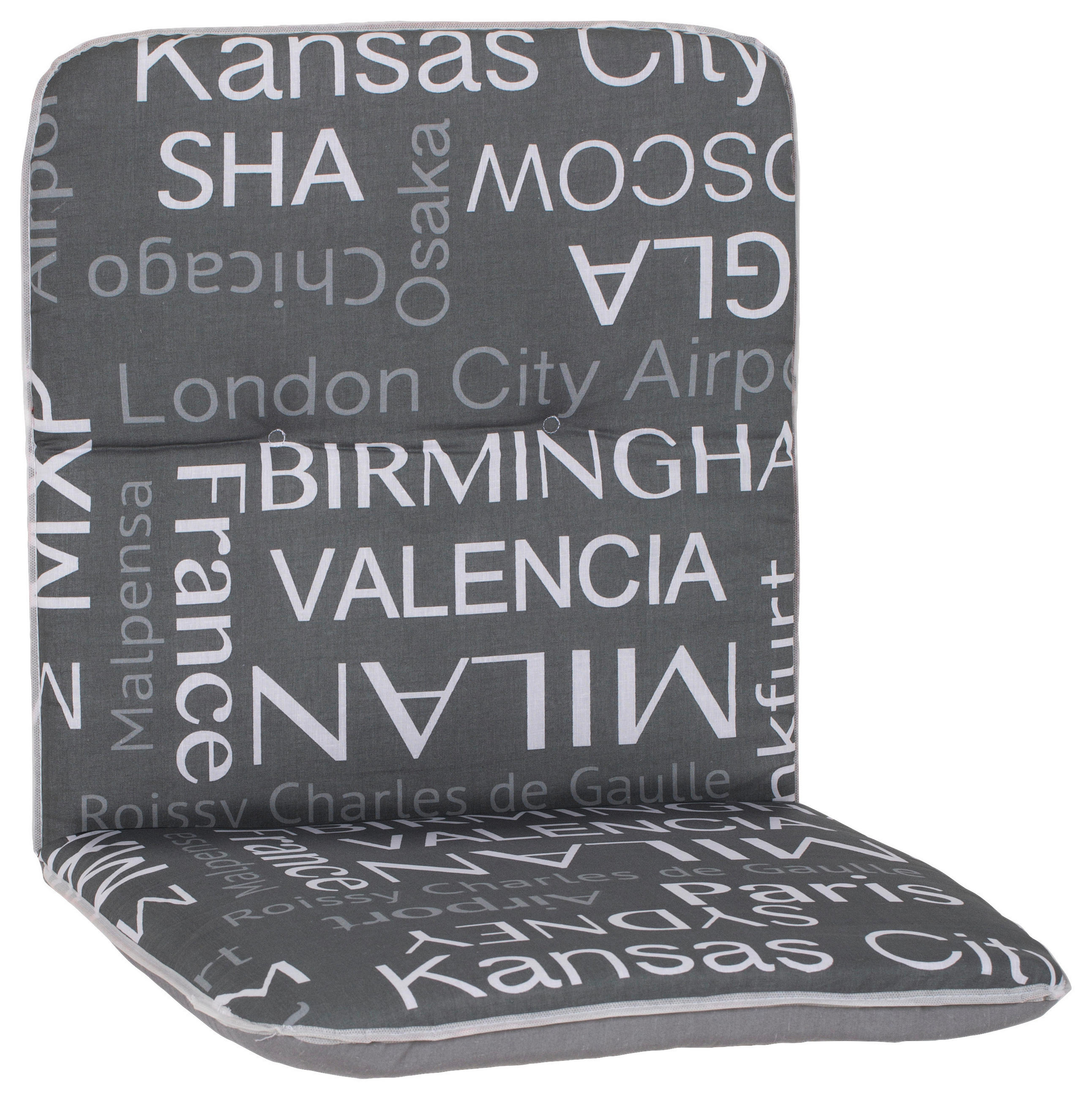 Niederlehner Wendeauflage Bali 96x47 Cm Grau