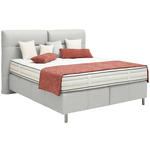 BOXSPRINGBETT 180/200 cm  in Weiß  - Alufarben/Weiß, KONVENTIONELL, Textil/Metall (180/200cm) - Dieter Knoll