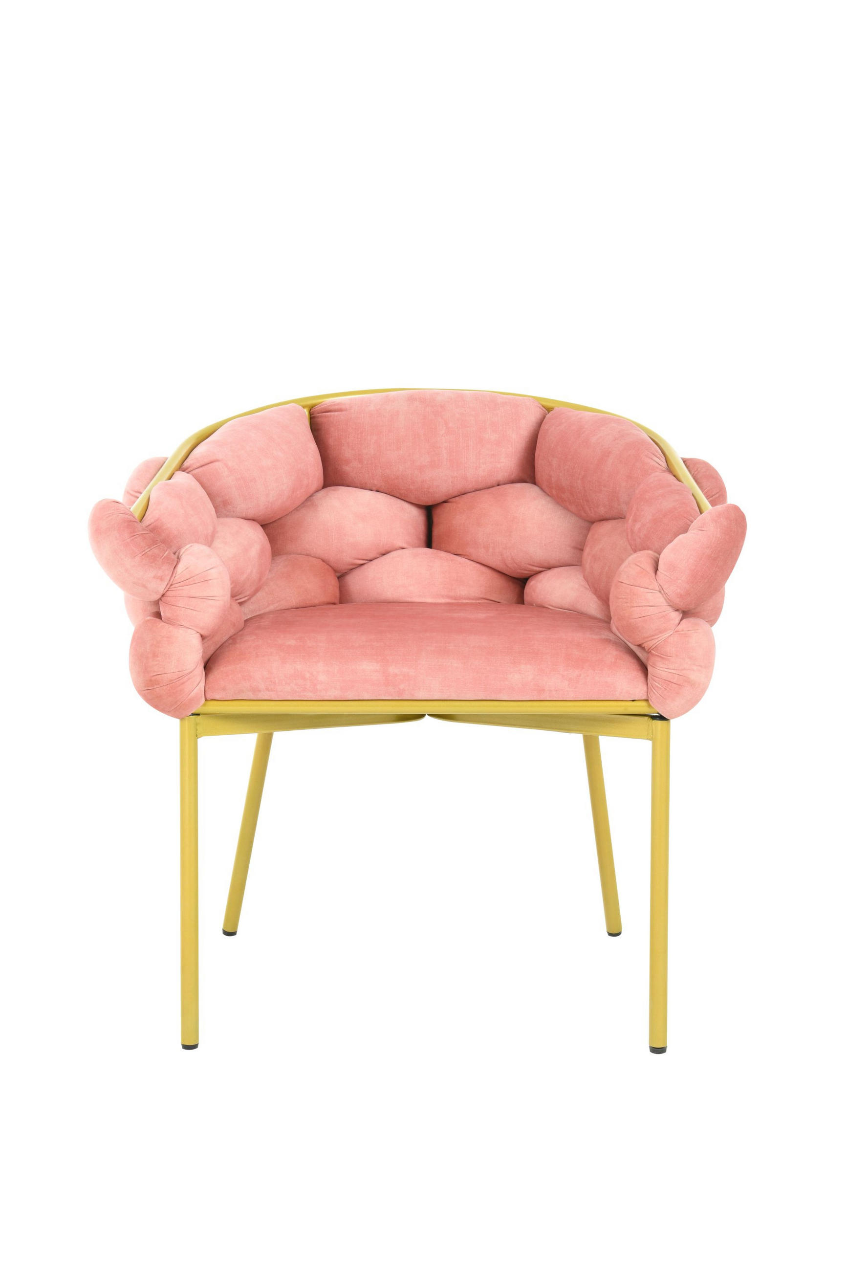 STOLICA  pink  drvo, metal, tekstil      - pink/žuta, Moderno, drvo/metal (73/74.5/60cm)