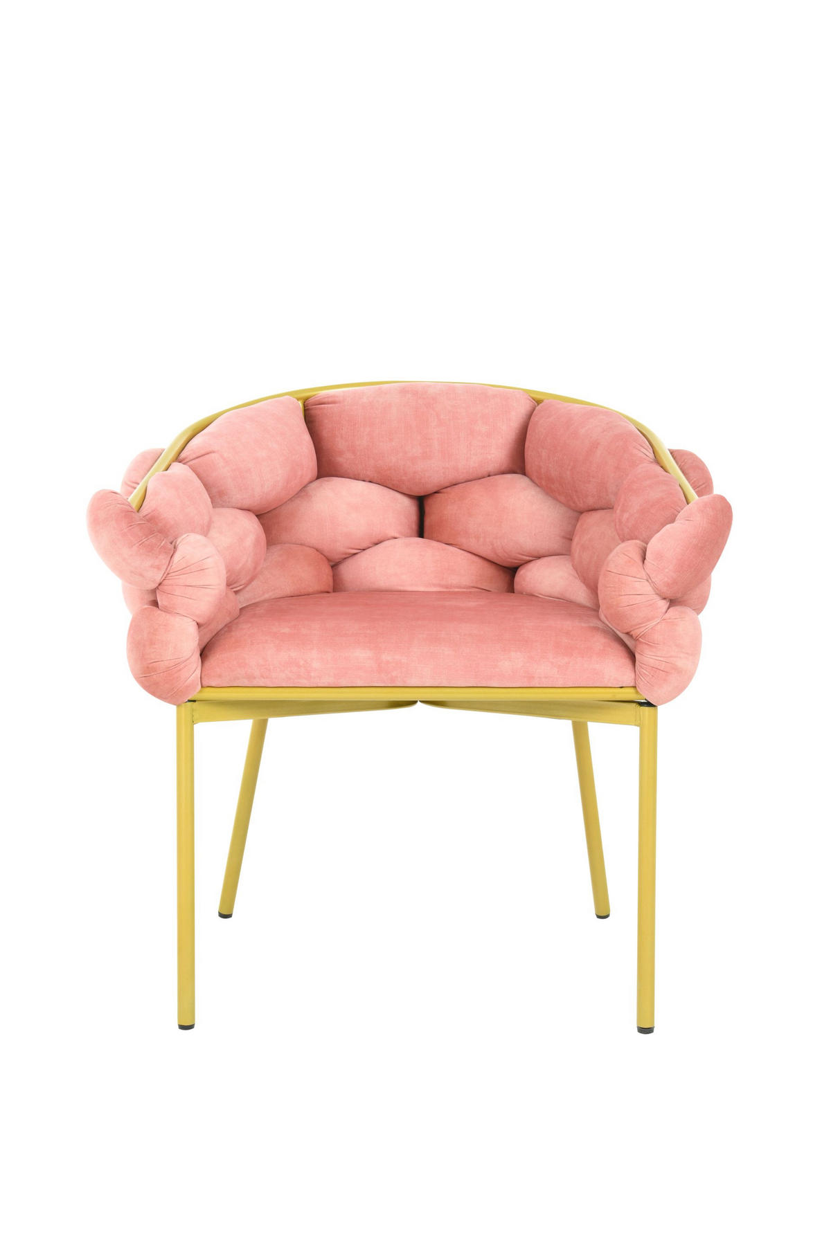 STOLICA  pink  drvo, metal, tekstil      - pink/žuta, Moderno, drvo/metal (73/74.5/60cm)