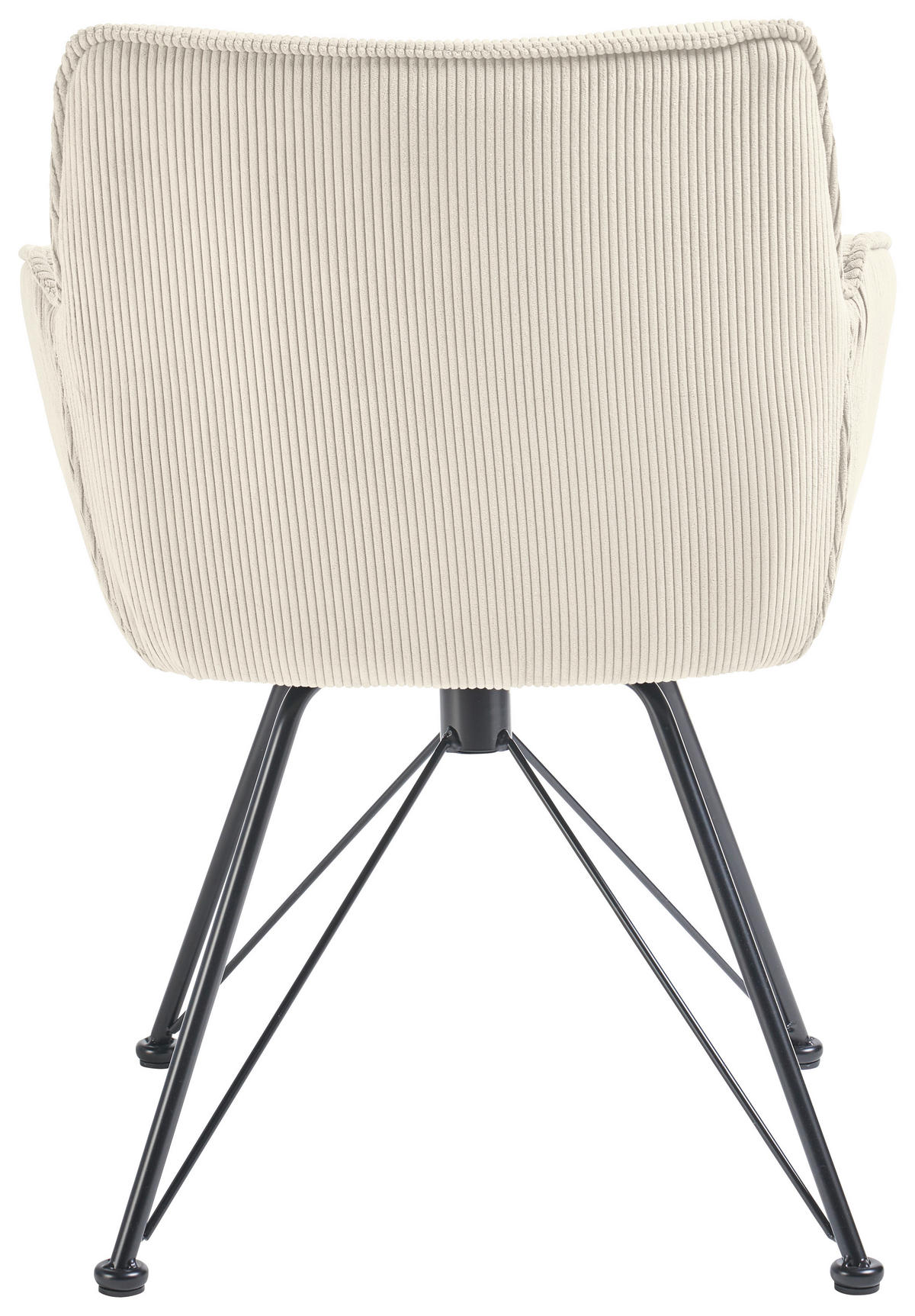 ARMLEHNSTUHL  in Cord  - Creme/Schwarz, Design, Textil/Metall (60/84/65cm) - SetOne by Musterring