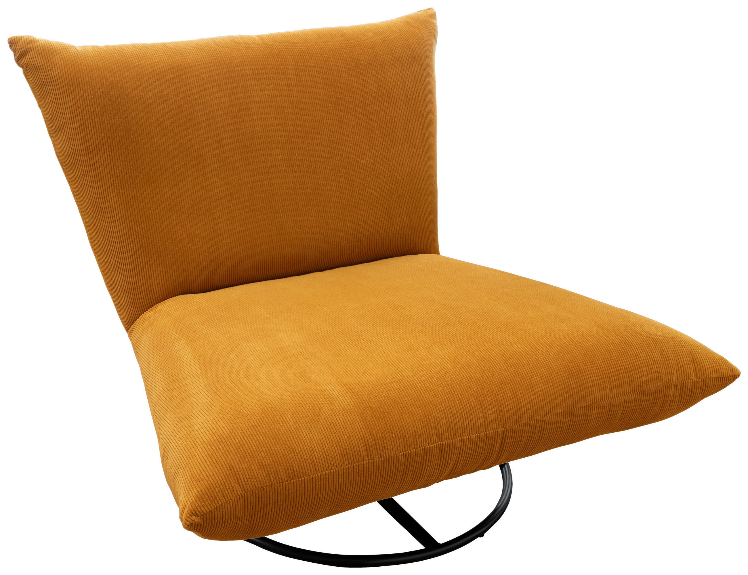 RELAXSESSEL Lesesessel Cord    - Gelb/Schwarz, Design, Textil/Metall (100/78/96cm) - Livetastic