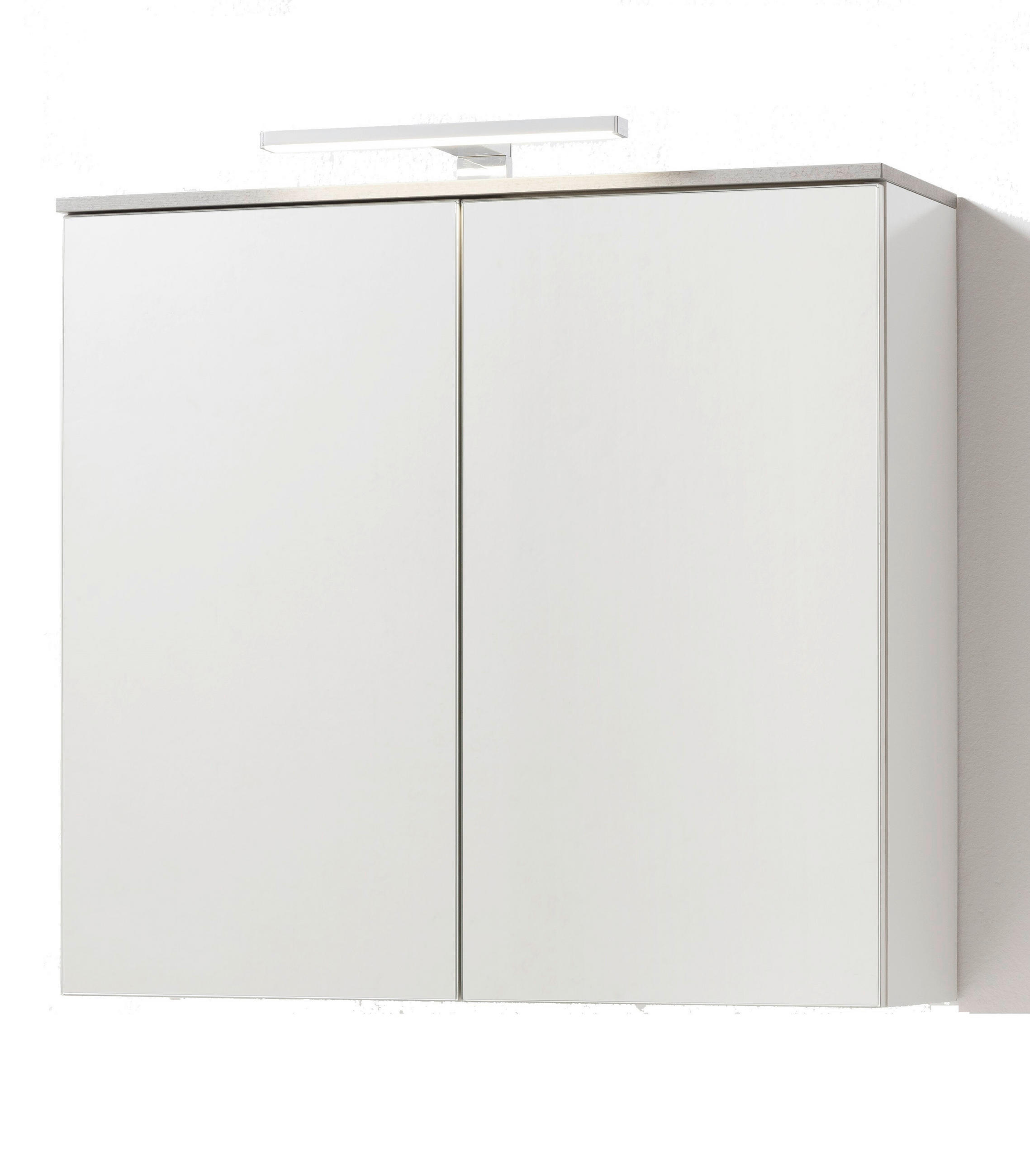 OMARA Z OGLEDALOM 70/65/22 cm  - bela, Moderno, leseni material (70/65/22cm) - Xora