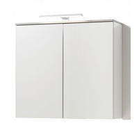 OMARA Z OGLEDALOM 70/65/22 cm  - bela, Moderno, leseni material (70/65/22cm) - Xora