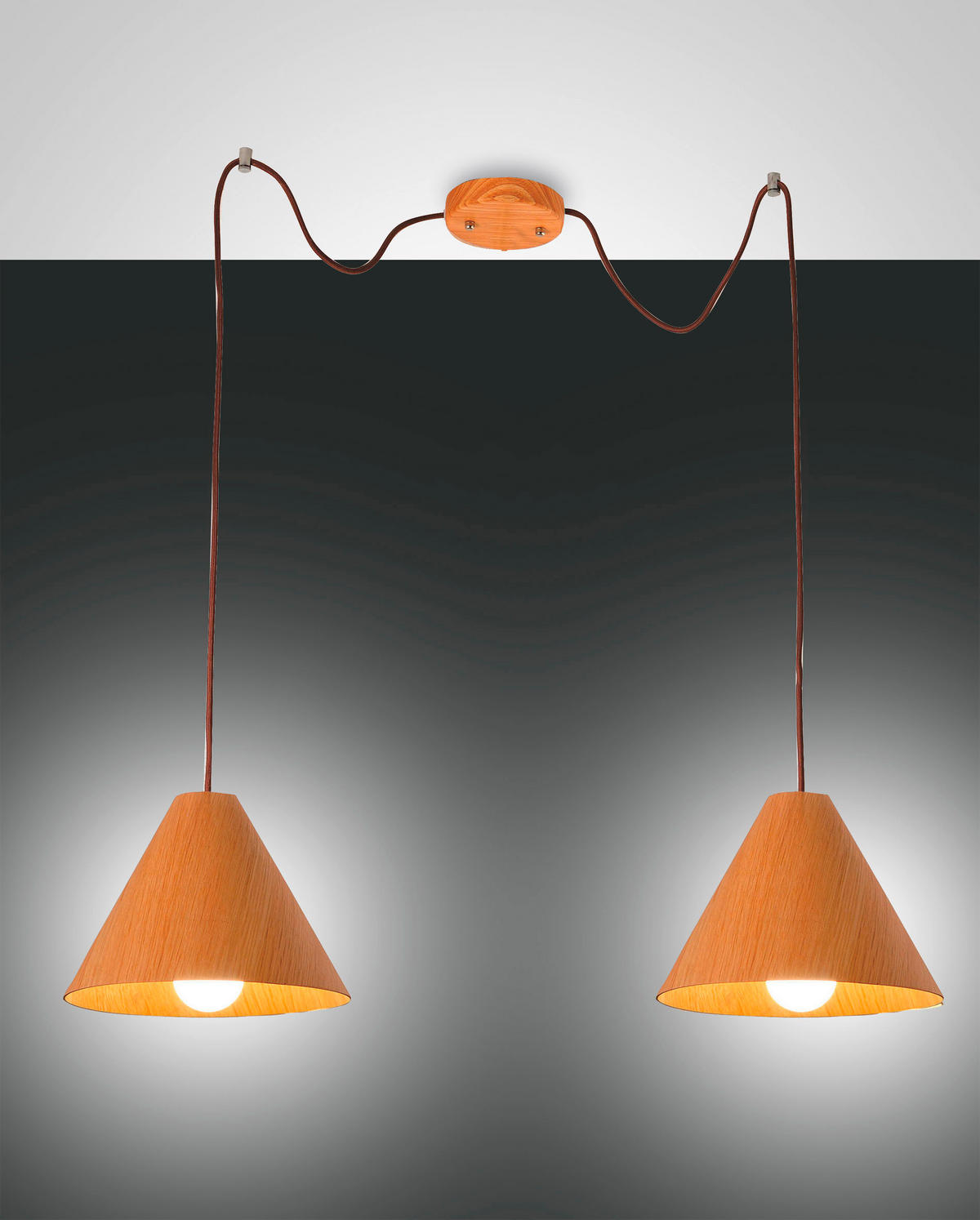 PENDELLEUCHTE 700/350 cm  - Design, Holz/Textil (700/350cm) - Fabas Luce