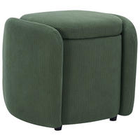 HOCKER in Textil Grün  - Schwarz/Grün, Design, Kunststoff/Textil (57/47/42cm) - P & B