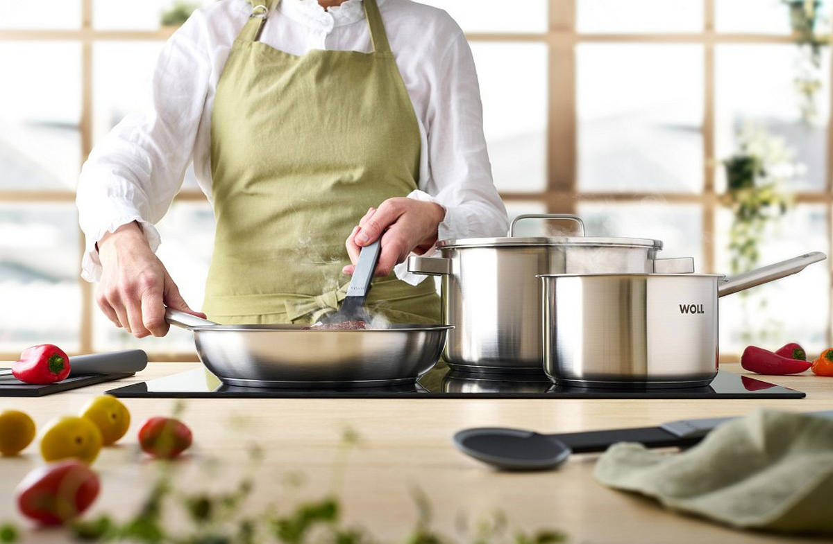 KOCHTOPFSET Steel  - Silberfarben, Basics, Metall (34/22,5/55,5null) - WOLL