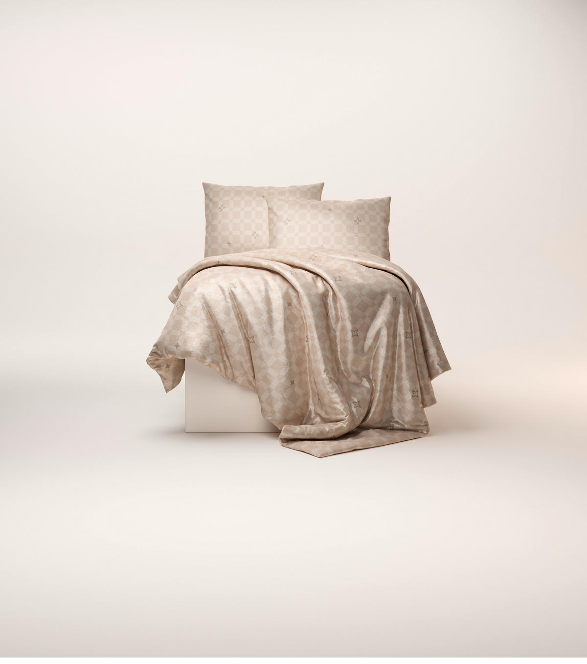 POVLEČENÍ satén krémová 200/200 cm - krémová, Design, textil (200/200cm) - Ambia Home