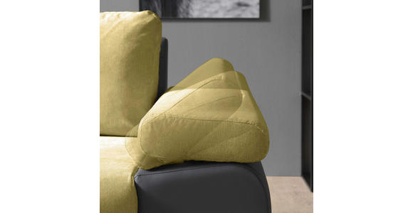 ECKSOFA in Flachgewebe Gelb, Grau  - Gelb/Grau, Design, Kunststoff/Textil (175/271cm) - Xora