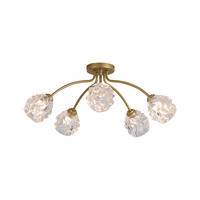 DECKENLEUCHTE Astral  - Goldfarben, Design, Glas/Metall (60/24/60cm)