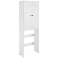 WASCHMASCHINENSCHRANK 65/190/31,8 cm  in Weiß  - Schwarz/Weiß, Basics, Holzwerkstoff/Metall (65/190/31,8cm) - Milino