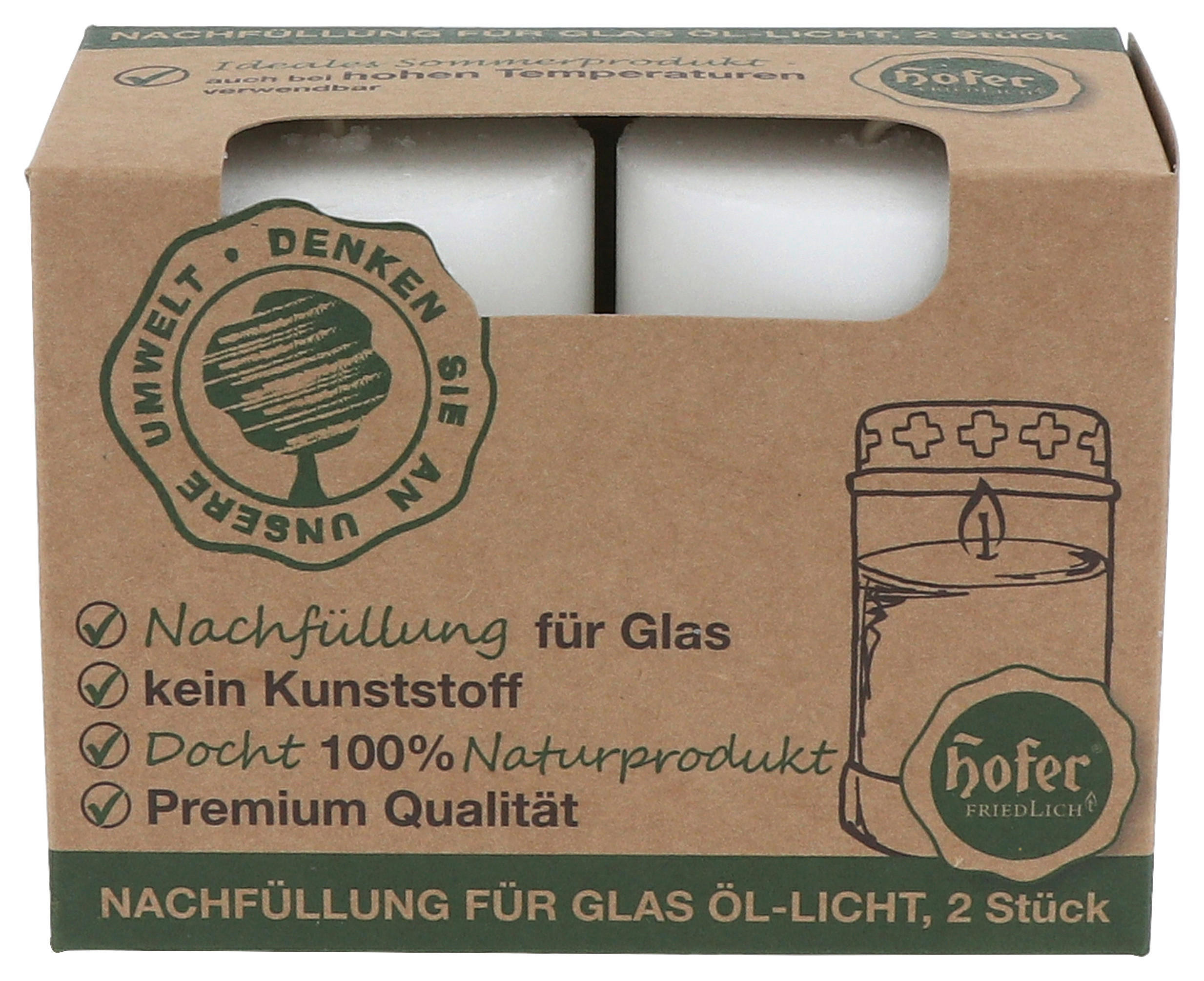 GRABLICHT - Weiß, Basics, Naturmaterialien (12/5,8/9cm)