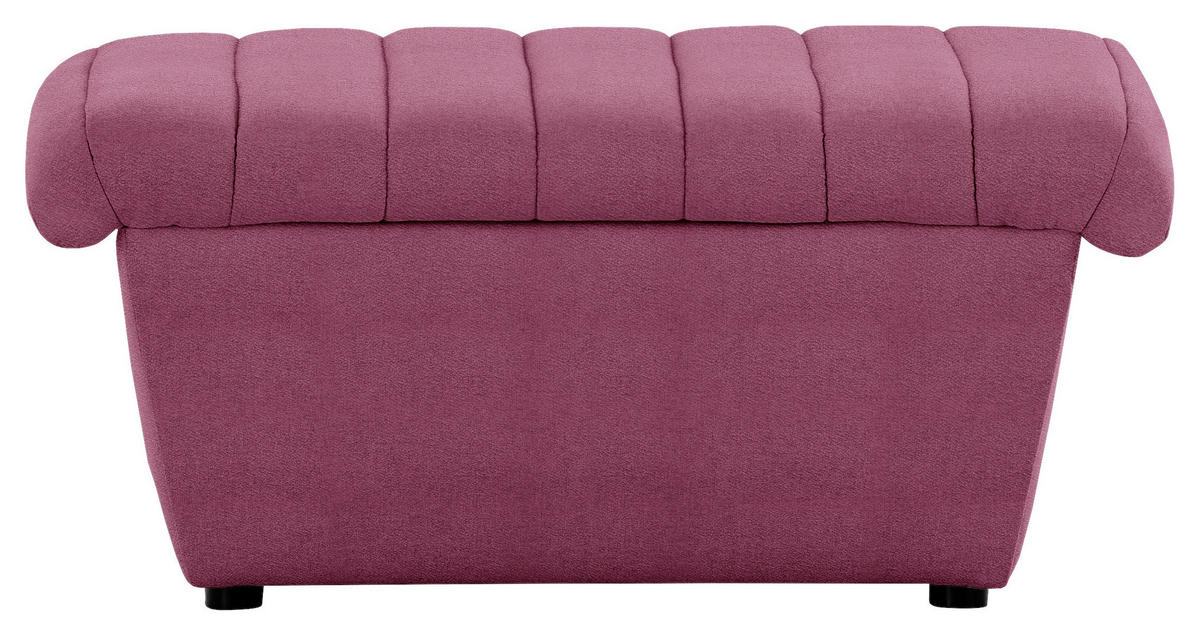 HOCKER in Textil Weinrot  - Weinrot/Schwarz, Design, Kunststoff/Textil (90/43/105cm) - LOOKS by W.Joop