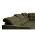 ECKSOFA in Webstoff Olivgrün  216/297 cm  - Schwarz/Olivgrün, Design, Holz/Textil (216/297cm) - Xora