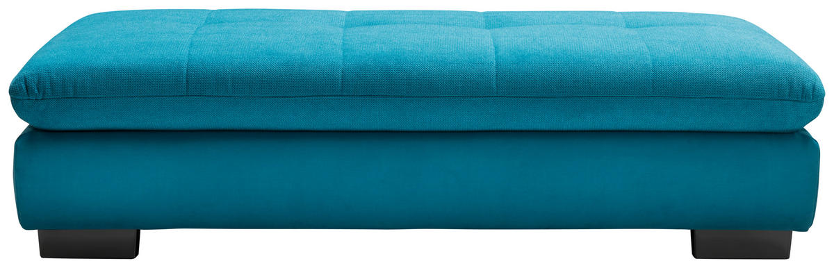ECKSOFA Türkis Mikrofaser  - Türkis/Schwarz, Design, Textil/Metall (204/341cm) - Xora