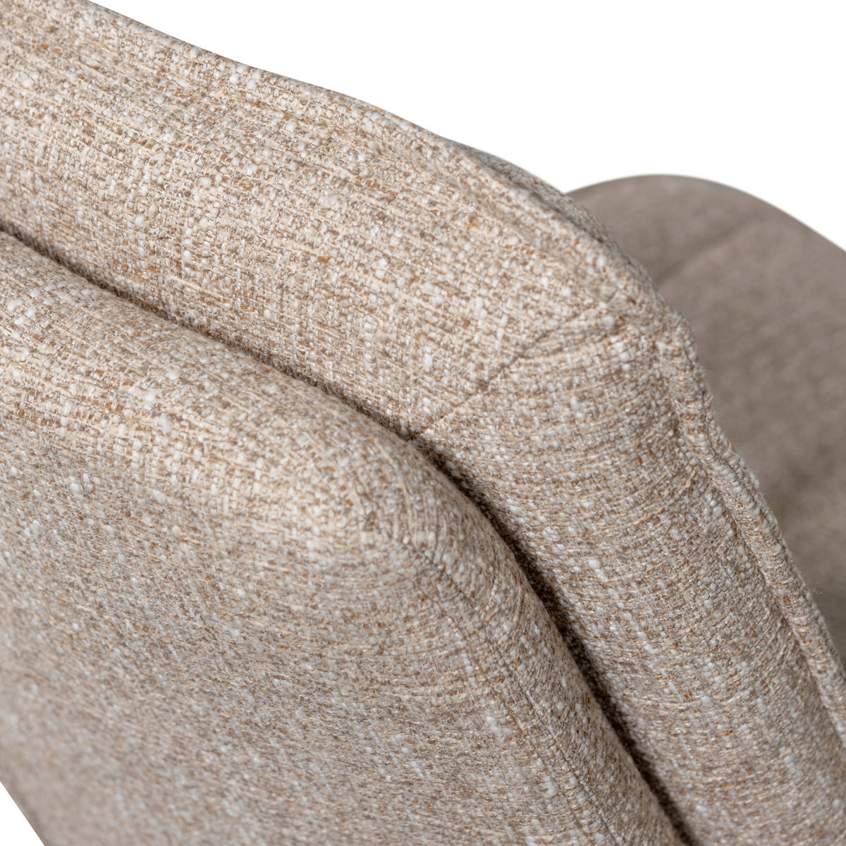 SESSEL in Webstoff Naturfarben  - Schwarz/Naturfarben, Design, Textil/Metall (75/88/94cm) - Livetastic