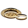 LED-DECKENLEUCHTE 50,5/40/14 cm   - Klar/Goldfarben, Design, Kunststoff/Metall (50,5/40/14cm) - Globo