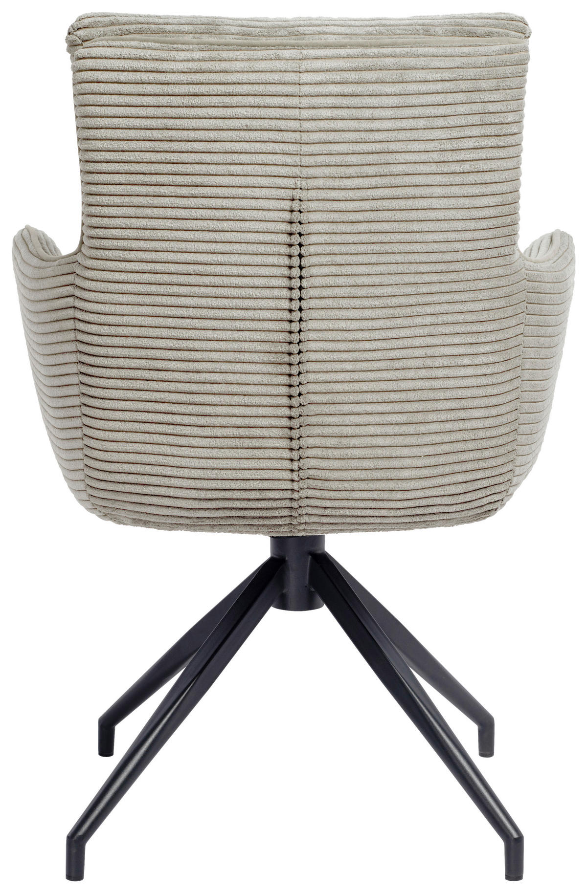 ARMLEHNSTUHL  in Eisen Cord  - Hellgrau/Schwarz, Design, Textil/Metall (66/89/64cm) - Stylife