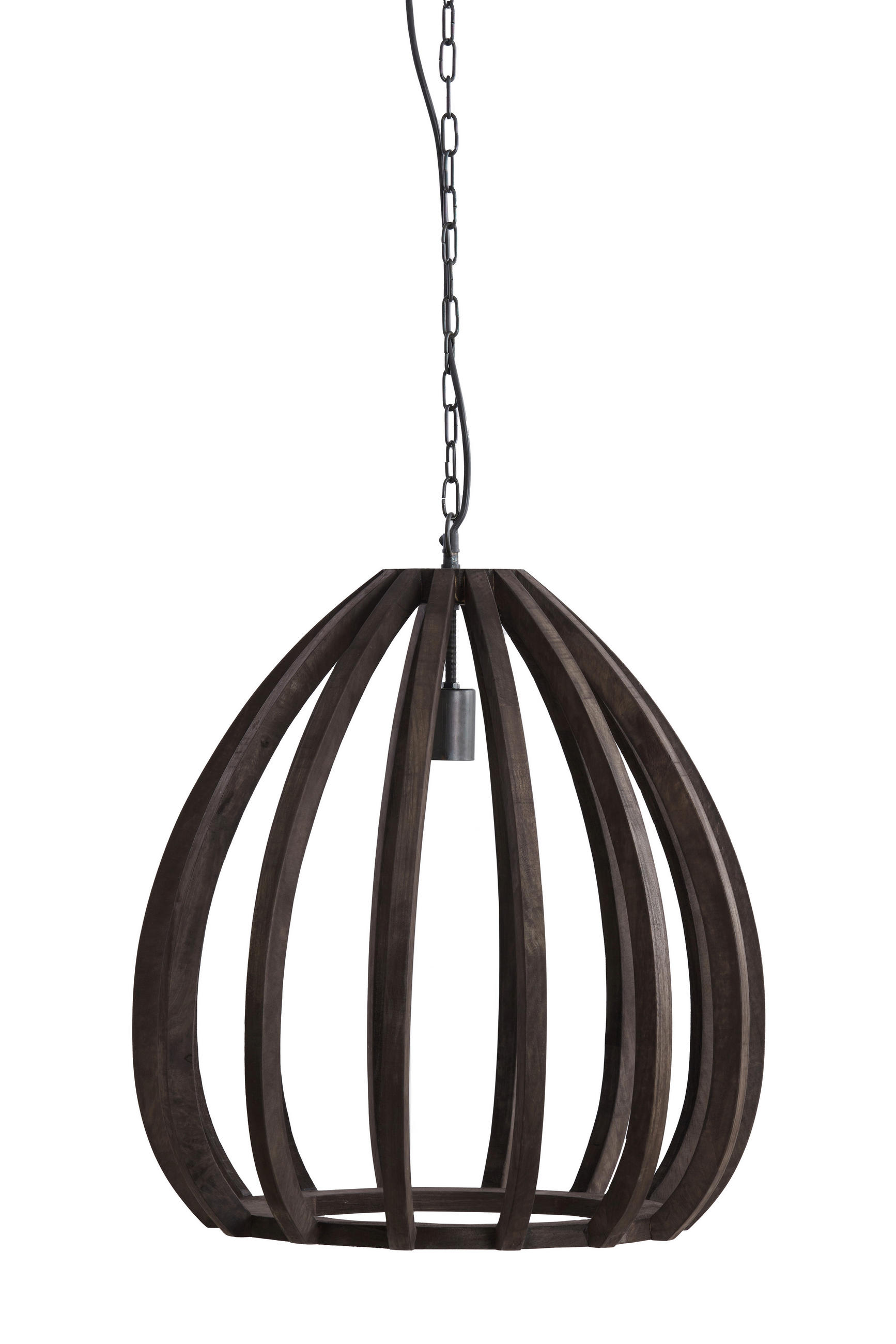 HÄNGELEUCHTE Barsia 50/50/54 cm   - Dunkelbraun, Design, Holz (50/50/54cm) - Light & Living