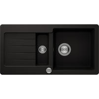 SPÜLE TYPD150SAGNE  - Edelstahlfarben/Schwarz, Basics, Stein (86/30,9/43,5cm) - Schock