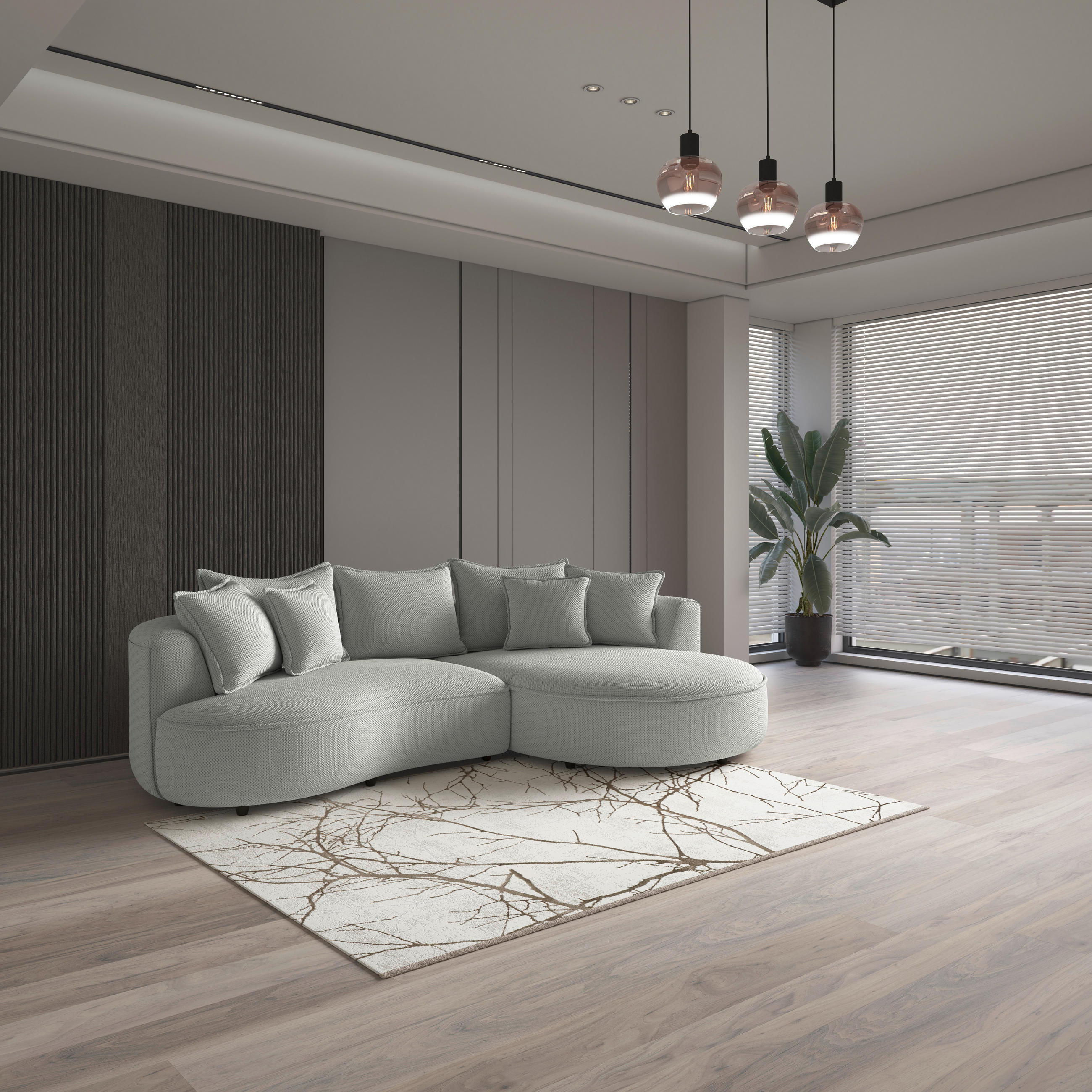 ECKSOFA in Velours, Struktur Jadegrün  - Jadegrün/Schwarz, Modern, Kunststoff/Textil (287/168cm) - Livetastic