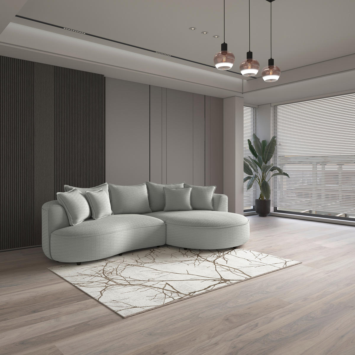 ECKSOFA LEVI Jadegrün Velours, Struktur  - Jadegrün/Schwarz, MODERN, Kunststoff/Textil (287/168cm) - Livetastic