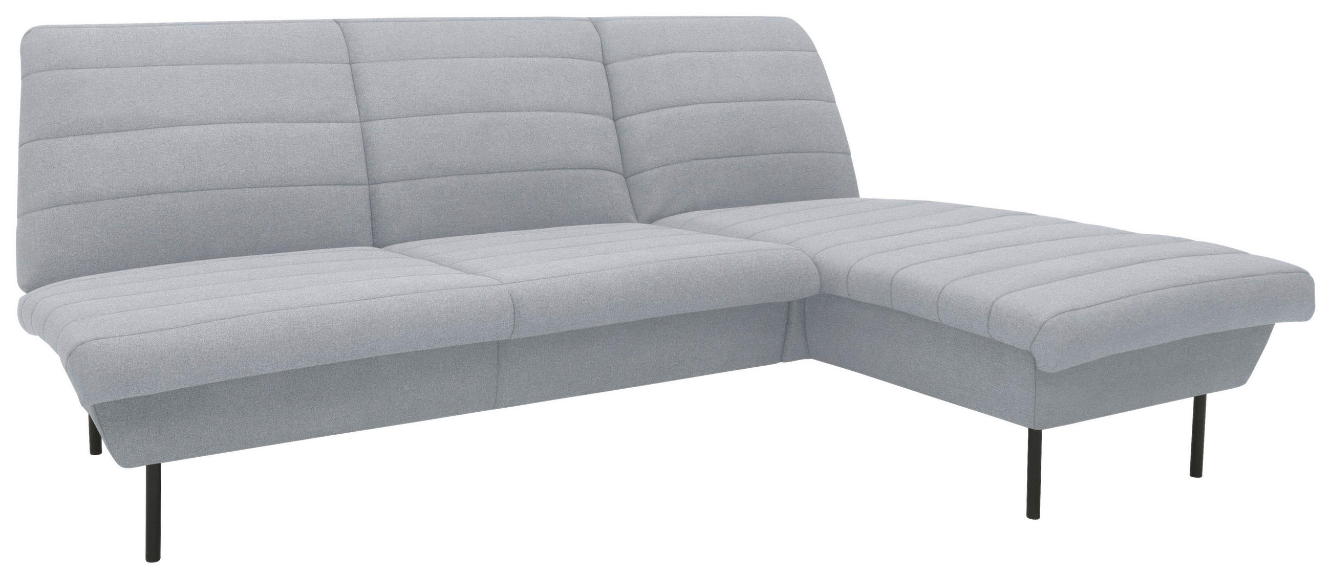 ECKSOFA Looks IX Hellblau Webstoff - Schwarz/Hellblau, Design, Textil/Metall (214/168cm) - LOOKS by W.Joop