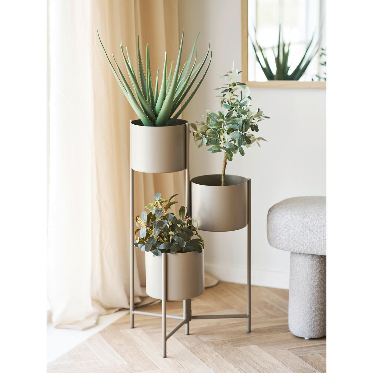BLOMKRUKA 23/22,5/75,5 cm ljusbrun  - ljusbrun, Basics, metall (23/22,5/75,5cm)