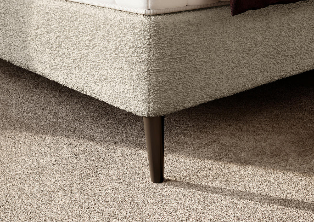 BOXSPRINGBETT 160/200 cm  in Beige  - Beige/Schwarz, Design, Holz/Holzwerkstoff (160/200cm) - Esposa