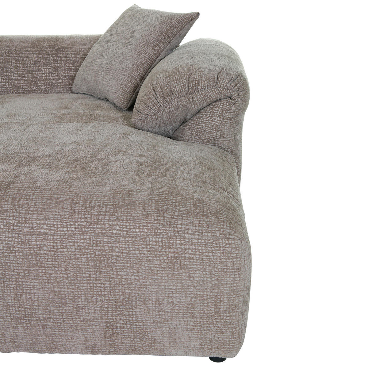 WOHNLANDSCHAFT in Flachgewebe Braun  - Schwarz/Braun, Modern, Kunststoff/Textil (225/356/178cm) - Carryhome